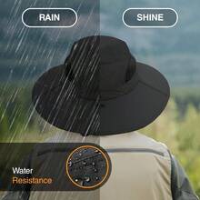 GearTOP Sombrero para Sol de ala Ancha para Hombre y Mujer Sombreros de Sol con Solapas para Pesca Senderismo Camping UPF 50+ - 7-7 1/2 + Gris Oscuro - Sin Solapas ni Cubrecuellos - Ver 6