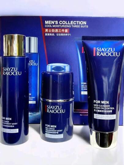 Cuidado De La Piel Para Hombre 3 Pasos Hidrata Rejuvenece Normal Día/noche Skincare Para Hombre Hidratación Piel Mate 3 Pasos Nuevo