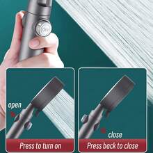 1 Pc 5-Tap Water Stop Key, Shower Head Boost 5-Speed Spray Shower Faucet Hot Water Bath Tap Bathroom Shower, Shower Spray Bath Shower 5-Speed Boost Handheld Shower Bathroom Accessories ﻿