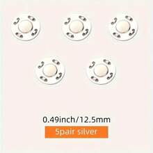 1/10个装磁性按扣，缝纫用隐形磁性纽扣，DIY磁性扣件，适用于口袋、缝纫、手提包、服装等。 - 彩色 - 查看 9