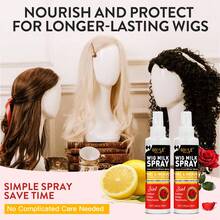 GOIPLE 2PCS Wig Milk Leave-In Conditioner Spray – 2 In 1 Wig Detangler & Hydrating Spray For Human Hair Wigs, Synthetic Hair & Wig Weaves, Infused With Premium Natural Rose Extract, Mildly Moisturize Refresh Wig Fibers, Smooth Knots, Enhance Silky Texture, Ideal For Wig Enthusiasts, Daily Wearers & Professional Stylists, Perfect For Daily Wig Maintenance & Styling Prep - 紅 3.4fl.oz*2 - 查看 8