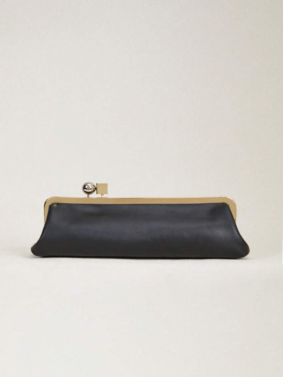 黑色法棍形手拿单肩包，2025冬季新款，女士最佳礼物 - 黑色 - 查看 1