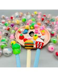 1/10pcs Rotatable Plastic Egg-Shaped Capsules (Toys Not Included), Suitable As Fun Surprise Birthday Party Gifts, Gashapon Capsules, Gift Bag Fillers, Doll Toys And Candy Vending Machine Small Gift Capsules - Multicolor - View 5