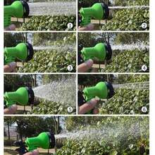 高压可伸缩花园软管套装 - 喷枪和喷嘴，适用于轻柔的宠物洗澡、高效洗车、草坪灌溉和庭院清洁 - 彩色 - 查看 8