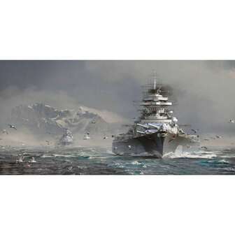 1pc Modern Art Battleship Diamond Painting Kit - Ideal Gift For Bedroom And Living Room - Winter Wall Decor