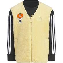 Adidas Young Girl 2-In-1 Comfortable Casual Pullover Pullover Sweatshirt - Black - View 5