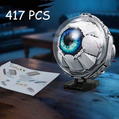 Simulated Eyebal Structure Building Blocks Toys, Puzzle Building Block Model Toy, Collectible Decor For Home Or Office, Great Gift For Adults And Teenager, 417PCS