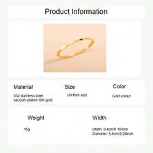 Stainless Steel Bracelet Unisex Simple Oval Shape Shiny Bangle With Clasp (for Women) - Gold - View 8