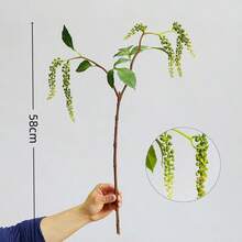 1/2/3 件装 58 厘米仿真植物，带浆果，仿真叶片饰以桉树叶，适用于墙面、客厅、卧室、婚礼、派对装饰、桌面摆件。家居、书桌、厨房、婚礼、餐桌、中心装饰、办公室、花园、户外、房屋、庭院装饰，适合春、夏、秋、冬四季。 - 綠色 - 查看 2