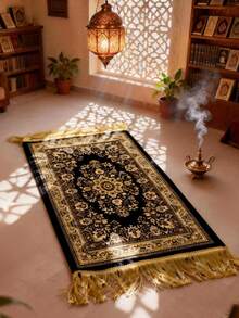 1pc Ramadan Prayer Mat, Foldable Islamic Turkish Prayer Rug For Home, Hajj Supplies, Suitable For Indoor And Outdoor, Ramadan Gift - Multicolor - View 4