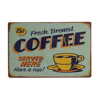 Decoración de pared con pintura de hierro vintage de café, decoración de bar, cafetería y dormitorio