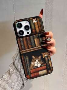 1.5毫米厚猫咪图案防摔手机壳，兼容 17/16 Pro Max、15、14/13、12、11 Pro Max、XS Max、X、XR、8、7、Plus、Mini，适合作为生日礼物、送给女朋友、男朋友或自用。 - 黑色 - 查看 3