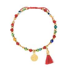 Pulsera de Ojo turco - Pulsera de la Protección - Tutti Joyería (Glam Rojo, Ojo turco con motita) - Multicolor, 11 Ojos - Ver 1