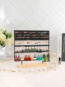 Iron Art Earring Holder, Home Jewelry Organizer Earring Display Stand - Multicolor - View 9