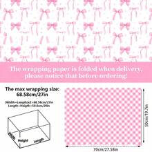 Giấy gói quà nơ hồng (6/12 tờ), thích hợp để gói quà tặng bạn bè trong các bữa tiệc, giấy gói trang trí nơ, giấy bọc sách, giấy gói hộp quà bó hoa. - Nhiều màu - Xem 7