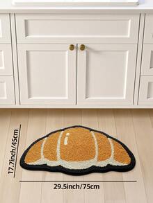 DAJIANG 1 pieza Alfombra de baño, Diseño asimétrico de pan de dibujos animados multicolor y esponjoso, Apto para baño, cocina, entrada, pasillo, mesita de noche, sala de estar, dormitorio, lavable, con respaldo antideslizante, ideal para otoño/invierno, Día de Acción de Gracias, Día de San Valentín, decoración, alfombras decorativas, accesorios de baño, decoración de habitación