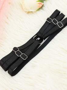 2pcs Stylish Dark Cross Thigh Bands Gothic Punk Adjustable Decorative Leg Accessories Edgy Party Cosplay Outfit Decorative Thigh Straps - Black - View 4