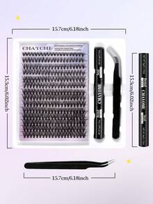 280pcs Cluster False Eyelashes Single Lash Extensions, D-Curl, 9-16mm DIY Lash Clusters, 10D 20D 30D Waterproof False Eyelashes, Ultra Voluminous, Enlarge Eyes, Easily Create A Natural Eye Makeup Look, Reusable - Mauve Purple - View 12