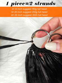 1包50克轻盈雅基色真人钩针编织接发，100%真人发丝，羽毛线钩针编织发辫，微型预环钩针编织真人发接发，沙龙级丝滑无缝隐形自然黑色，适合发量较少的女性