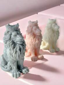 1pc Lion Shaped Silicone Candle/Soap Mold, DIY Craft Supplies For Making Soy Wax Candles, Scented Candles And Handmade Soaps