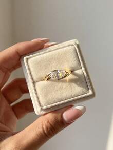 MADEONE 1 chiếc nhẫn hình mắt xoắn lấp lánh đính đá Cubic Zirconia, bạc 925, trang sức cưới thanh lịch, quà tặng kỷ niệm, sinh nhật cho phụ nữ. - Vòng tay mắt ngựa rách - Xem 2