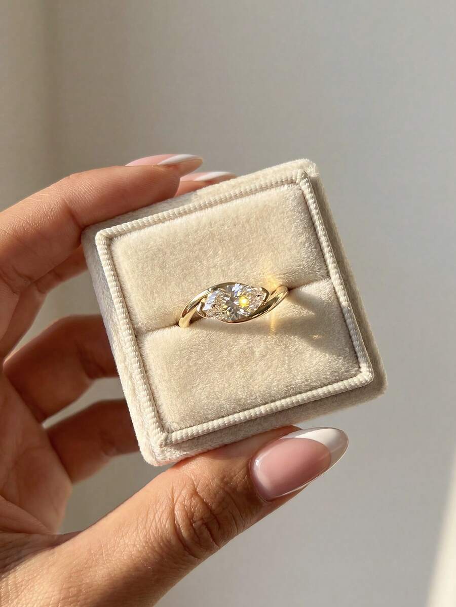 MADEONE 1 chiếc nhẫn hình mắt xoắn lấp lánh đính đá Cubic Zirconia, bạc 925, trang sức cưới thanh lịch, quà tặng kỷ niệm, sinh nhật cho phụ nữ.