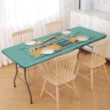 1件装露营桌布 - 户外派对桌布 防风防水 - 适用于生日派对和婚礼 - 涤纶材质，户外装饰