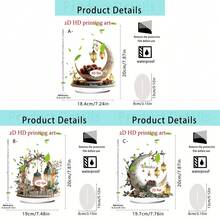 1/3pcs Set Crescent Moon Lantern Pattern Desktop Decor, 2D Acrylic Multifunctional Stand, Suitable For Arabic Festivals, Home And Desktop Decoration, Islamic Party Supplies - Multicolor - View 6