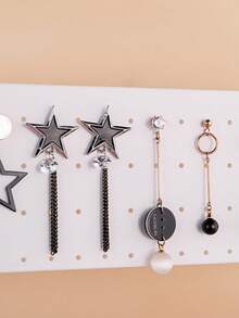 Iron Art Earring Holder, Home Jewelry Organizer Earring Display Stand - Multicolor - View 8