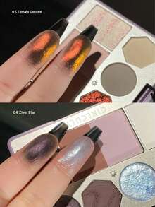 GIRLCULT Face Palette 04 Midnight Iris, Newly Upgraded Texture, All-In-One Makeup Palette, Curated Color Selection, Harmonious Tones, Silky Blush, Radiant Highlighter, Buildable Formula, Multifunctional Use, Long-Lasting Wear, Everyday Makeup, Special Occasions-13g/0.46 Oz - 04 Midnight Iris - 查看 3