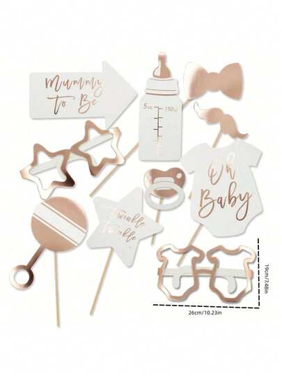 1 Set de decoración para fiesta de 1er cumpleaños, accesorios de papel para sesión de fotos de bebé