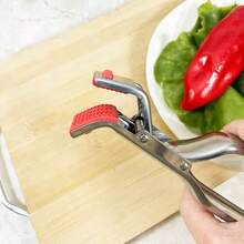 Multi-Purpose Heat Resistant Tongs, Silicone Non-Slip Bowl/Dish Clamp, Steamer Clip, Kitchen Pot Holder, Heat Insulation Gripper, Oven Baking Tray Clip - Multicolor - View 7