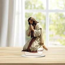 Statua in acrilico di Gesù in preghiera - Decorazione unica per casa, ufficio, camera da letto e caffè - Adatta per persone religiose e amanti dell'arte - Regalo perfetto per celebrazioni religiose e per il riscaldamento della casa - Multicolore - Visualizzare 5