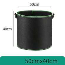 Odlingspåsar för grönsaker/blommor/växter 3/5/7/10 gallon förtjockade non-woven odlingspåsar av luftningstyg med handtag, blomkruka - Svart - Visa 13