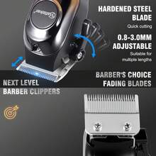 Hatteker 1pc USB Rechargeable Hair Clipper With Digital Display, Adjustable Blade - Multicolor - View 7