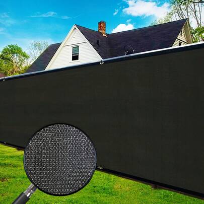 Outdoor Sunshade Net With Corner Wrapping Reinforcement. It Adopts A Uniformly Woven Structure. This Sunshade Net With A 90% Shading Rate Is Specially Designed For Porches And Courtyards. It Is A Sunshade Solution That Combines The Functions Of A Plant Sunshade Net And The Effect Of An Outdoor Gap Privacy Fence.