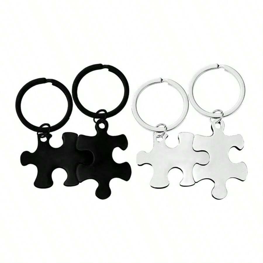 2026新款热销情侣拼图钥匙扣，周年纪念礼物，钥匙扣，情人节礼物，生日礼物，圣诞礼物，完美礼物 - 彩色 - 查看 1