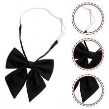 Arco De Graduacin Corbatn De Traje De Marinero Hada Madrina Arco Decoraciones De Corbata De Lazo De Nia Pajaritas De Esmoquin Pajarita Japonesa Cinta Pao Perder Uniforme - negro + 13,00X12,00X1,00CM - Ver 3