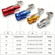 1个涡轮排气管尾嘴模拟器，铝制排气阀噪音发生器，适用于摩托车、卡车、汽车、越野车 - 造型配件、摩托车升级、时尚汽车零件、趣味车辆附加组件、高品质金属、精密工程组件、排气模拟器、汽车声音增强器、卡车车主、汽车爱好者 - 金色 - 查看 3