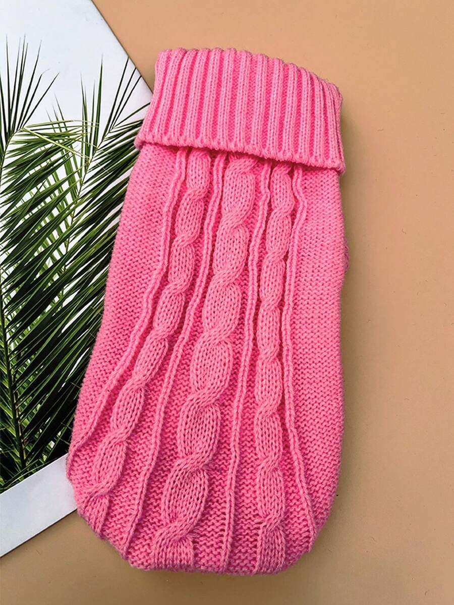 1 pieza Jersey de mascota unicolor para perro con gato para primavera - Rosa - Ver 1