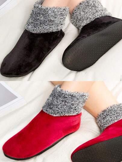 2 Pairs,Plush Lined Socks, Comfy & Warm Floor Socks, Women's Stockings & Hosiery,Plush Lined Socks, Comfortable And Warm Floor Socks, Women's Long Tube Socks And Socks, Indoor Women's Socks, Floor Socks, Warm Thick Socks, Coral Fleece, Anti Slip, Soft And Personalized Women's Socks, Fashionable Socks, Household Warm And Anti Slip, Adhesive Bottom, Cold Resistant, Autumn And Winter, With Added Wool Ruler Size 35-38 Suitable For Wearing