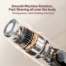 HYUNDAI 现代二合一女士电动剃毛器（紫色），陶瓷刀头，LED显示屏，USB-C充电，双刀头设计，适用于比基尼线、腋下、腿部和私处脱毛 - 紫羅蘭色 - 查看 4