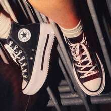 Converse 女士 Chuck Taylor 季节款高帮帆布鞋 A12975C - 黑色 - 查看 3