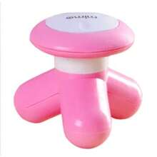 Instrumento de masaje de vibración Triangular multifuncional para el hogar, pequeño, eléctrico, para todo el cuerpo, cuello - Rosa - Ver 8