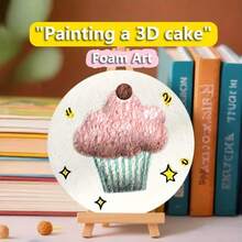 10片3D圆形、心形、花形泡沫纸，非常适合DIY手工、创意活动，适用于圣诞节、学校、办公室、家庭活动、情感互动、圣诞装饰礼物 - 彩色 - 查看 12