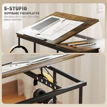 Faumrta Schreibtisch und Schubladenaufbewahrung - Rustikal-Braun - Übersicht 6