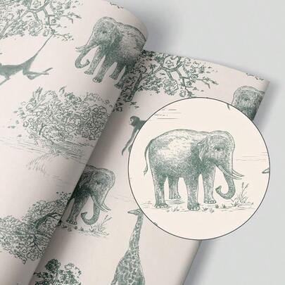 Homya 壁紙 シール 剥がせる 壁紙 花柄 防水 リメイクシート 44cm*10m 防カビ カッティングシート 葉柄 和風