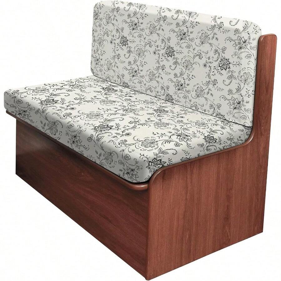 QY- Leather Look RV Camper Dinette Cushion Covers Washable RV Couch Cushion Covers Dinette Booth Seats Stretchable Camper Seat Covers 1 Backrest Cover And 1 Bench Cover Beige Flower -2373 - 02 Hoa màu be - Xem 1