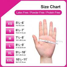 100pc 7 Colors Available Disposable Nitrile 3-Mil Latex Free Tattto Nail Hair Salon Cleaning Gloves - 玫紅色 - 查看 6