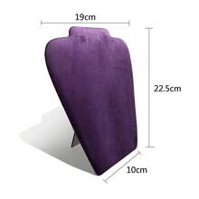 Velvet Jewelry Display Stand Necklace Pendant Bracelet Stud Ear Storage Display Stand - Necklace Plate - View 14